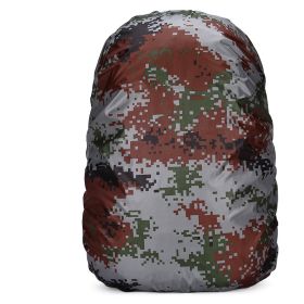 1pc 60L Portable Outdoor Backpack; Waterproof Dust Cover Travel Backpack Rain Cover Camping Sports Accessories (Color: Camouflage, Capacity: 60L)